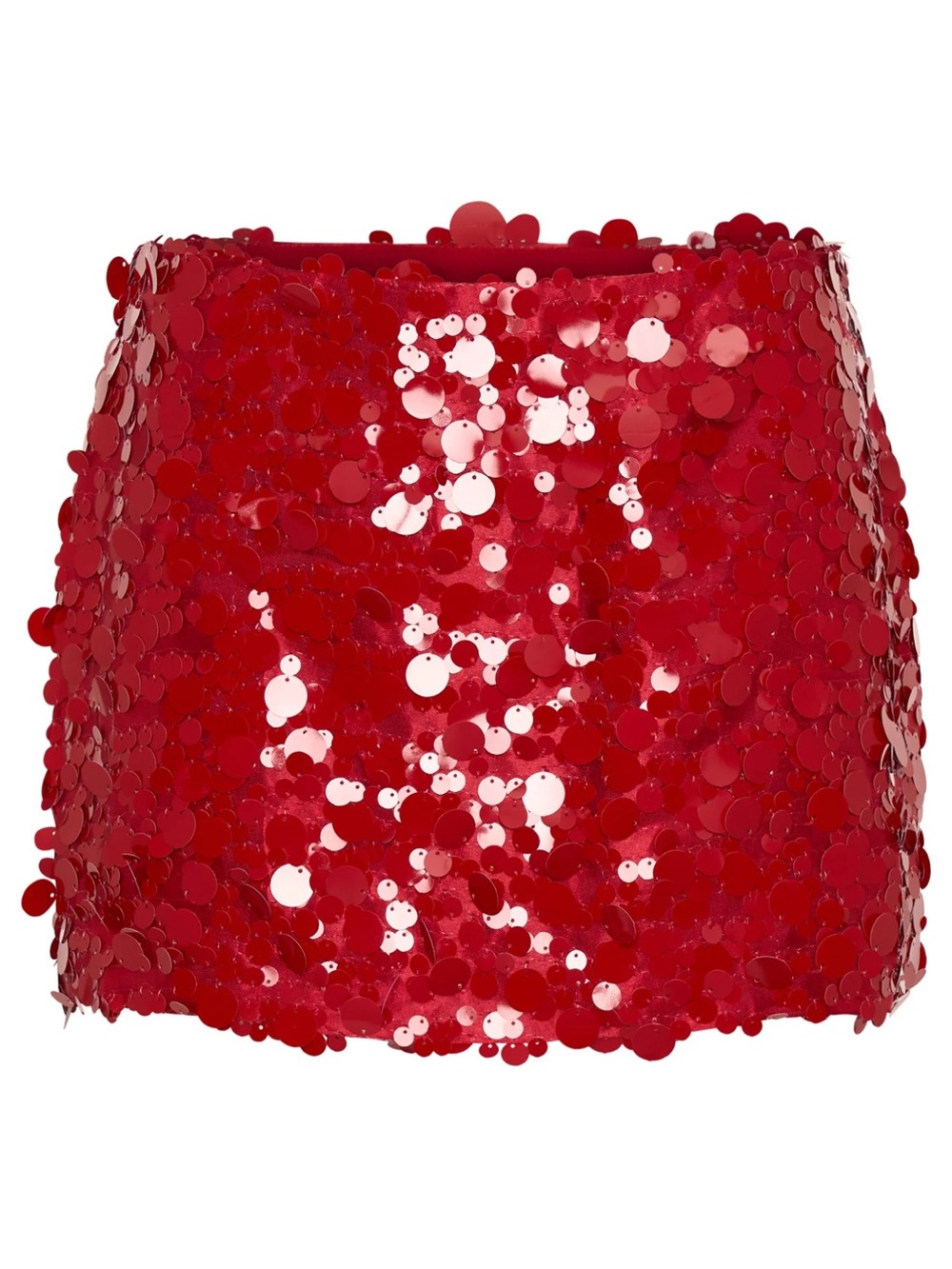 White Fox Red Sequin Mini Skirt - Women's Party Skirt